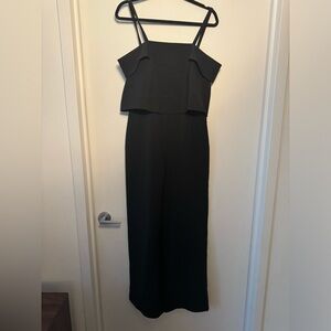 Topshop Jumpsuit with spaghetti straps and off the shoulder detail